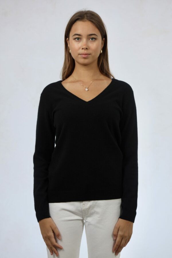 Cashmere V-Neck Sweater - Image 3