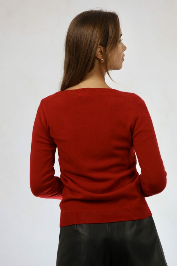 Pure Cashmere V-Neck Sweater - Image 4