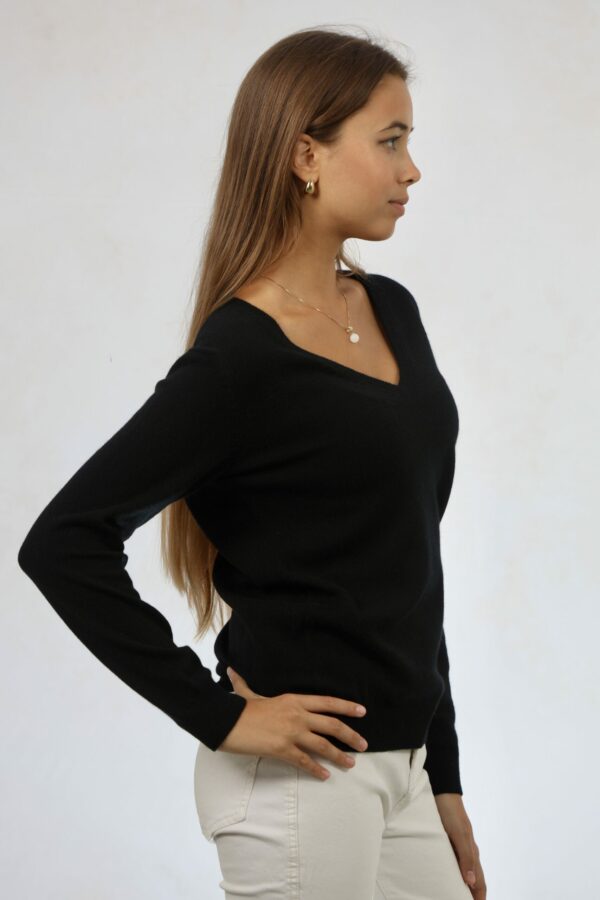 Cashmere V-Neck Sweater - Image 2