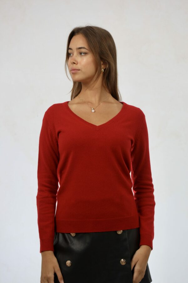 Pure Cashmere V-Neck Sweater - Image 3