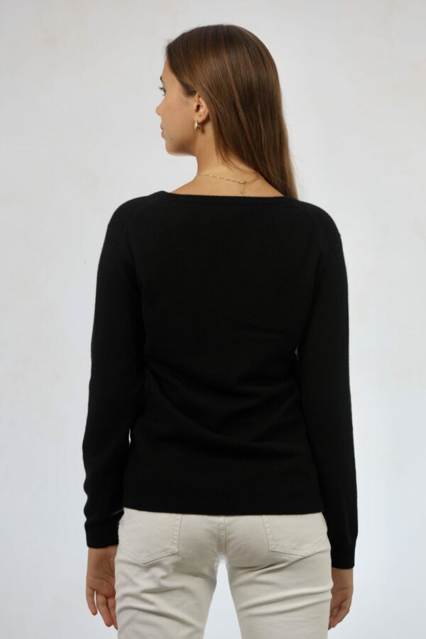 Cashmere V-Neck Sweater - Image 4