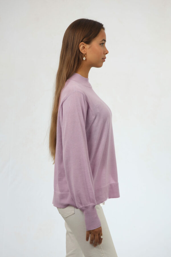 Cotton & Cashmere Blend Mock Neck Sweater - Image 3