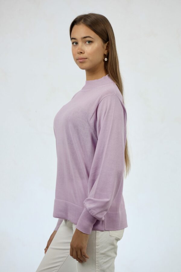 Cotton & Cashmere Blend Mock Neck Sweater - Image 2