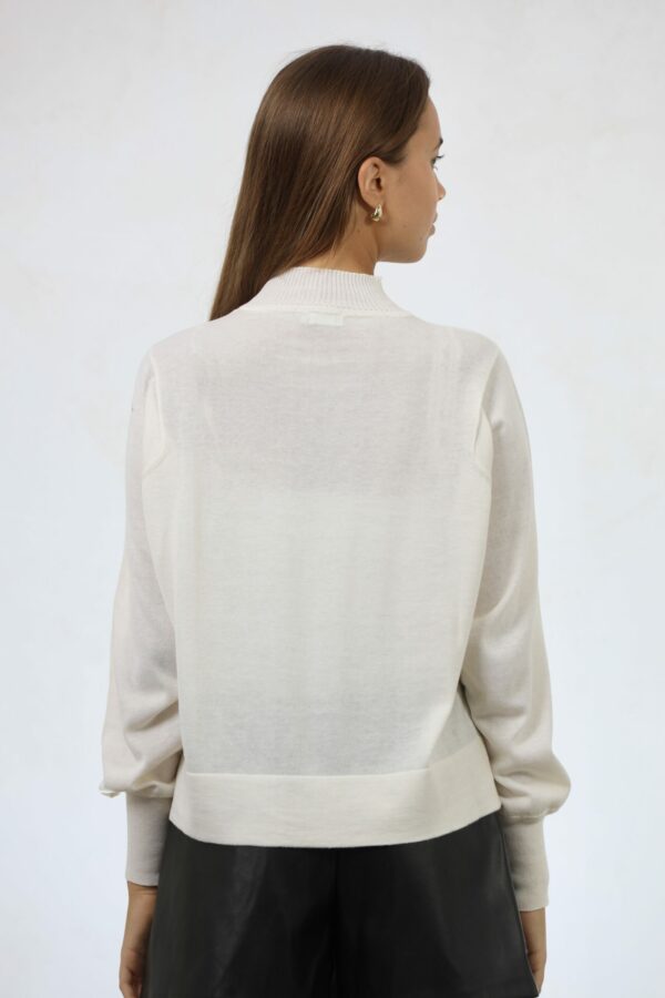 Cotton & Cashmere Blend Mock Neck Sweater - Image 4