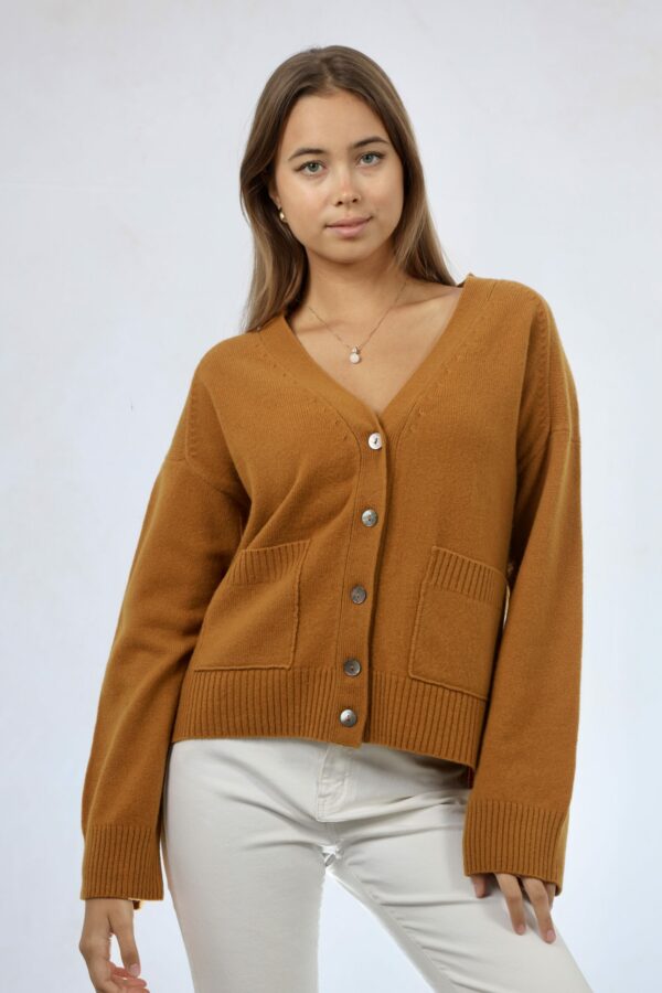 Extrafine Merino Wool Button Cardigan - Image 2