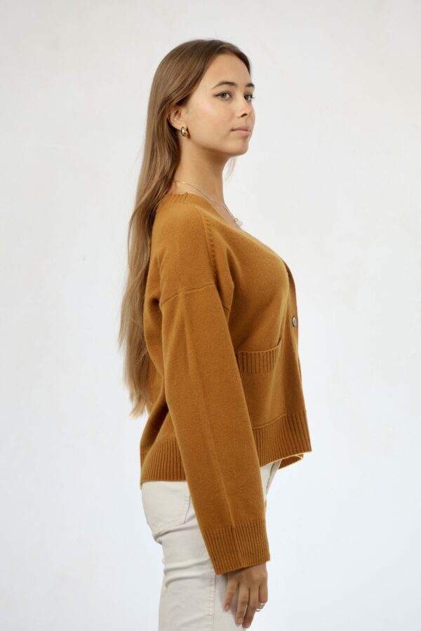 Extrafine Merino Wool Button Cardigan - Image 3