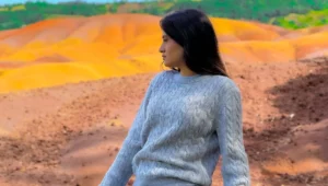 Woman modeling clothes in Mauritius